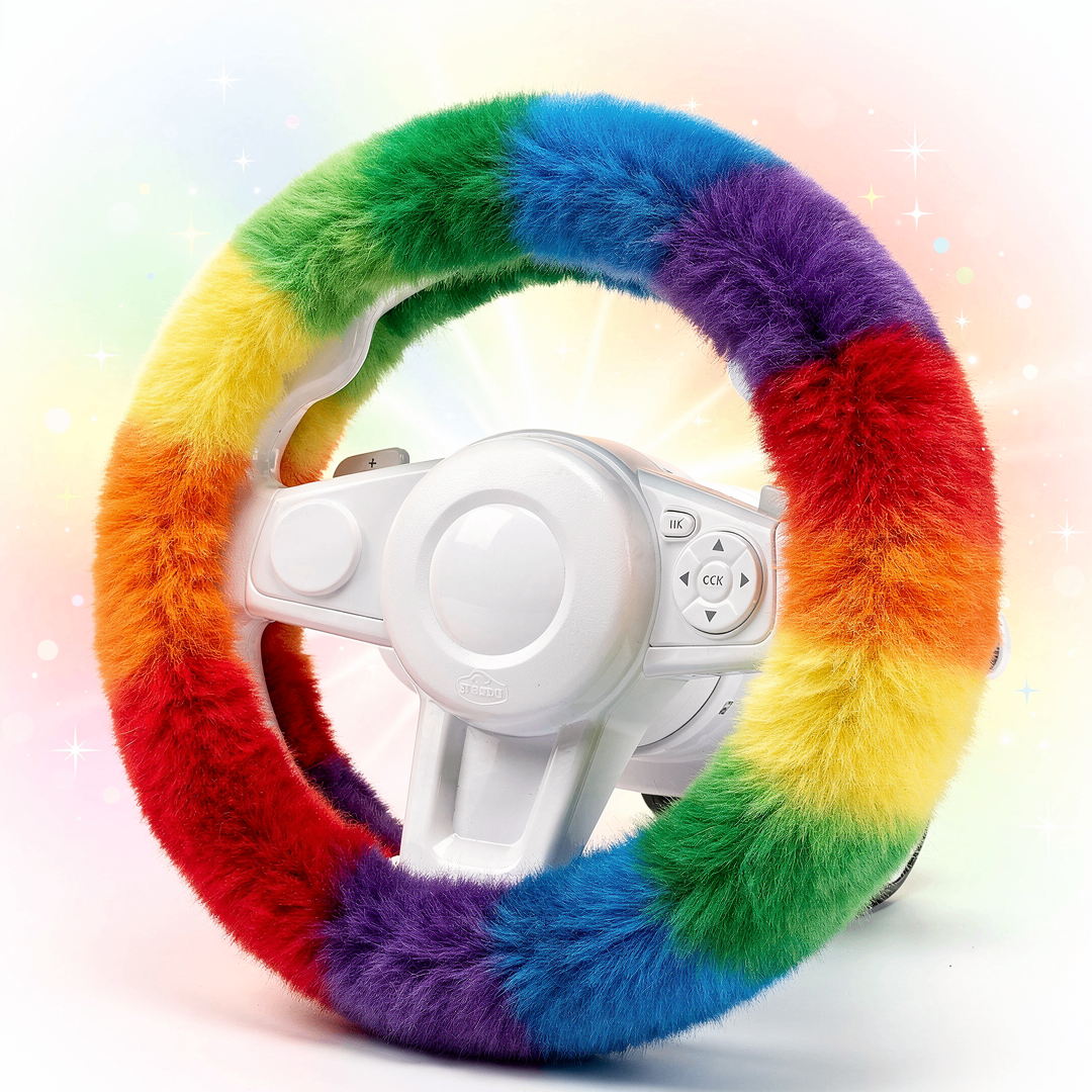 Regenbogen NanaBande Lenkradbezug flauschig